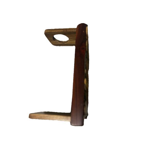 Chorreador; Costa Rican Handmade Foldable Wooden Stand Coffee Maker Tucan Flower - Picture 2 of 5